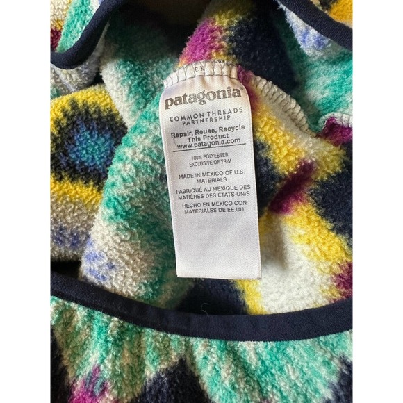 Patagonia Lightweight Synchilla Snap-T Fleece Pullover Timber Twist Aztec Size L - Picture 6 of 12